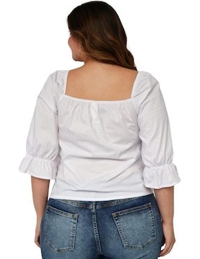 Blusa Roman Fashion manga 3/4 para mujer