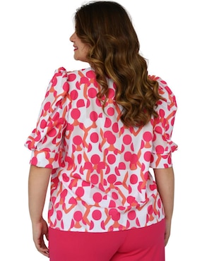 Blusa Roman Fashion manga corta para mujer