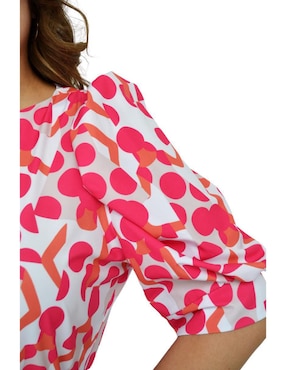 Blusa Roman Fashion manga corta para mujer