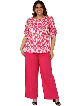 Blusa Roman Fashion manga corta para mujer