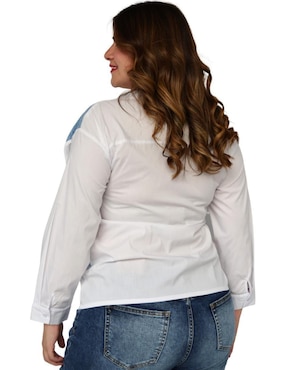 Blusa camisera Roman Fashion manga larga para mujer
