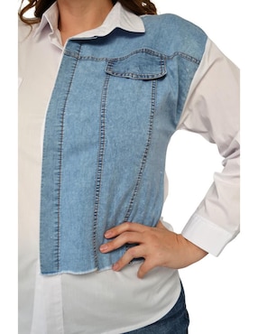 Blusa camisera Roman Fashion manga larga para mujer