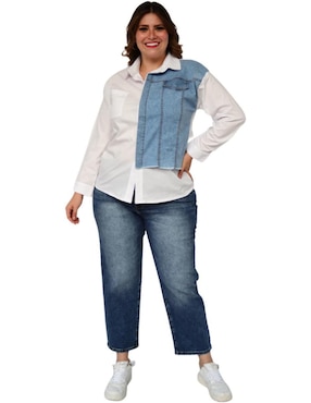 Blusa camisera Roman Fashion manga larga para mujer