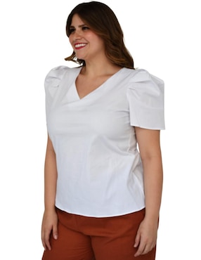 Blusa Roman Fashion manga corta para mujer