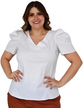 Blusa Roman Fashion manga corta para mujer