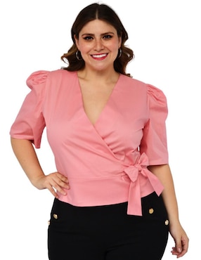 Blusa Roman Fashion manga corta para mujer