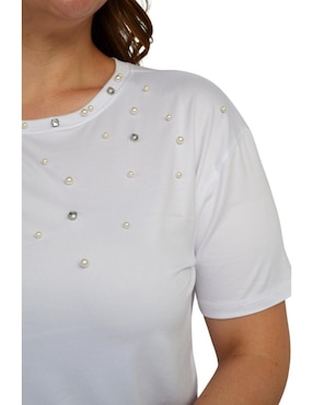 Blusa Roman Fashion manga corta para mujer