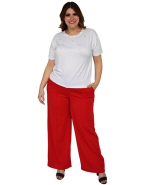 Blusa Roman Fashion manga corta para mujer