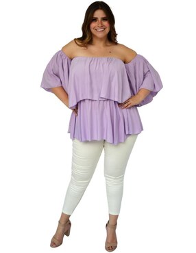 Blusa Roman Fashion manga 3/4 para mujer