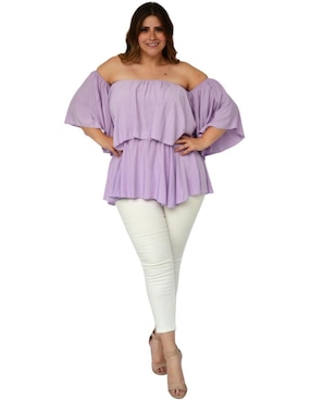 Blusa Roman Fashion manga 3/4 para mujer