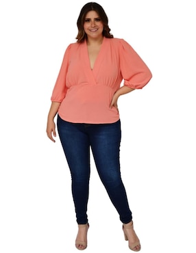Blusa Roman Fashion manga 3/4 para mujer