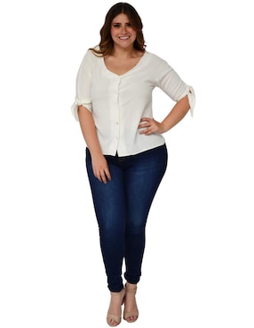 Blusa Roman Fashion manga 3/4 para mujer