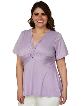 Blusa Roman Fashion manga corta para mujer
