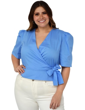 Blusa Roman Fashion manga corta para mujer