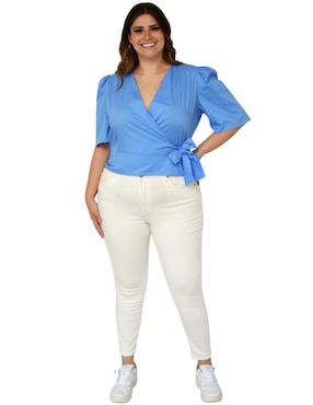 Blusa Roman Fashion manga corta para mujer