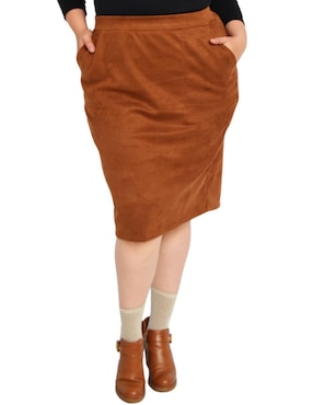 Falda midi Roman Fashion con pretina