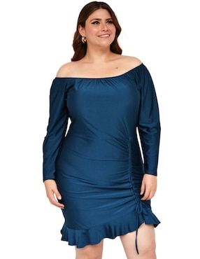 Vestido 3/4 de fiesta Roman Fashion escote bardot