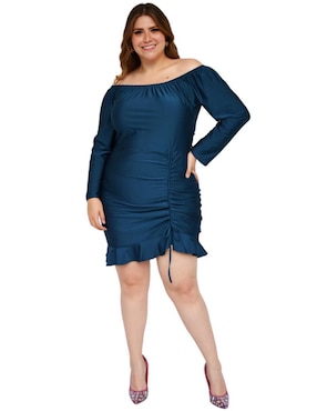 Vestido 3/4 de fiesta Roman Fashion escote bardot