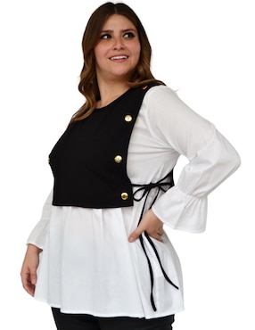 Blusa Roman Fashion manga larga para mujer