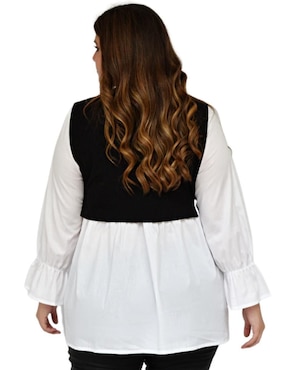 Blusa Roman Fashion manga larga para mujer