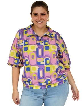 Blusa Roman Fashion manga 3/4 para mujer