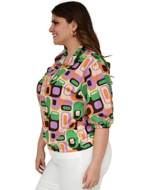Blusa Roman Fashion manga 3/4 para mujer