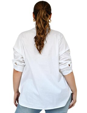 Blusa camisera Roman Fashion manga 3/4 para mujer