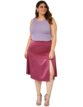 Falda midi Roman Fashion con pretina