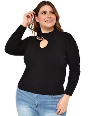 Suéter Roman Fashion cuello redondo para mujer