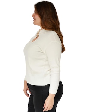 Suéter Roman Fashion cuello redondo para mujer