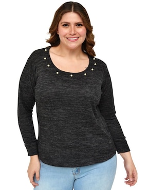 Blusa Roman Fashion manga larga para mujer