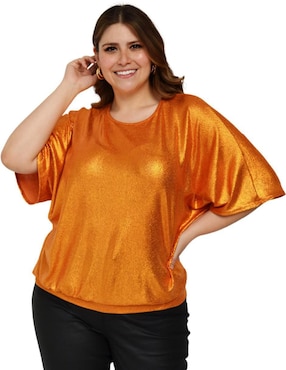 Blusa Roman Fashion manga corta para mujer