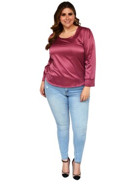 Blusa Roman Fashion manga larga para mujer