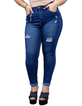 Jeans Skinny Doow Corte Cintura Para Mujer