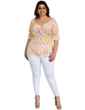 Blusa Roman Fashion manga 3/4 para mujer