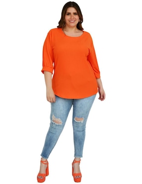 Blusa Roman Fashion manga 3/4 para mujer