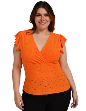Blusa Roman Fashion manga corta para mujer