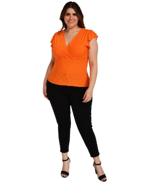 Blusa Roman Fashion manga corta para mujer