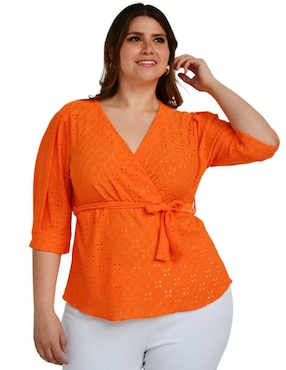 Blusa Roman Fashion manga 3/4 para mujer