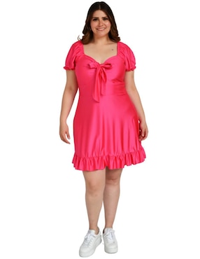 Vestido crop de fiesta Roman Fashion escote corazón