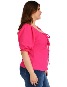 Blusa Roman Fashion manga corta para mujer