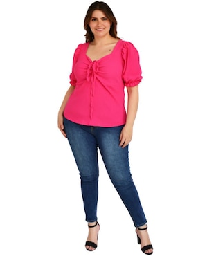 Blusa Roman Fashion manga corta para mujer
