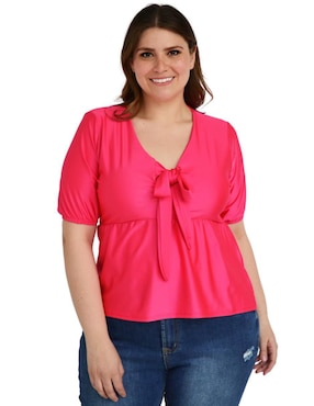 Blusa Roman Fashion manga corta para mujer