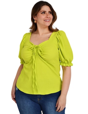 Blusa Roman Fashion manga corta para mujer