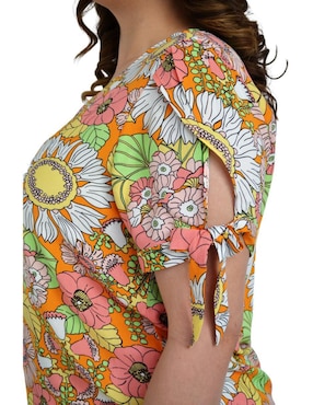 Blusa Roman Fashion manga corta para mujer
