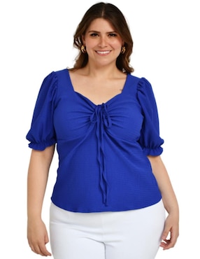 Blusa Roman Fashion manga corta para mujer