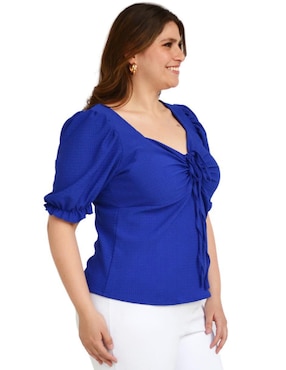 Blusa Roman Fashion manga corta para mujer