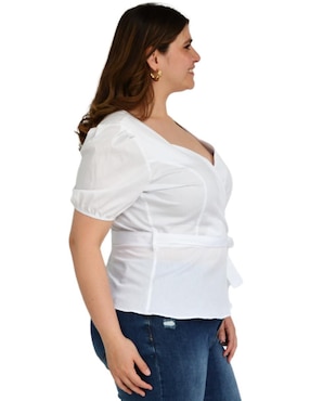 Blusa Roman Fashion manga corta para mujer