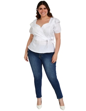 Blusa Roman Fashion manga corta para mujer