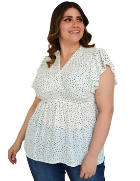 Blusa Roman Fashion manga corta para mujer